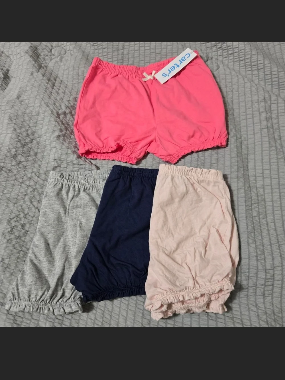 Carter's Girls Cotton Bloomers in Bright Pink, Navy Blue, Gray, Light Pink NWT